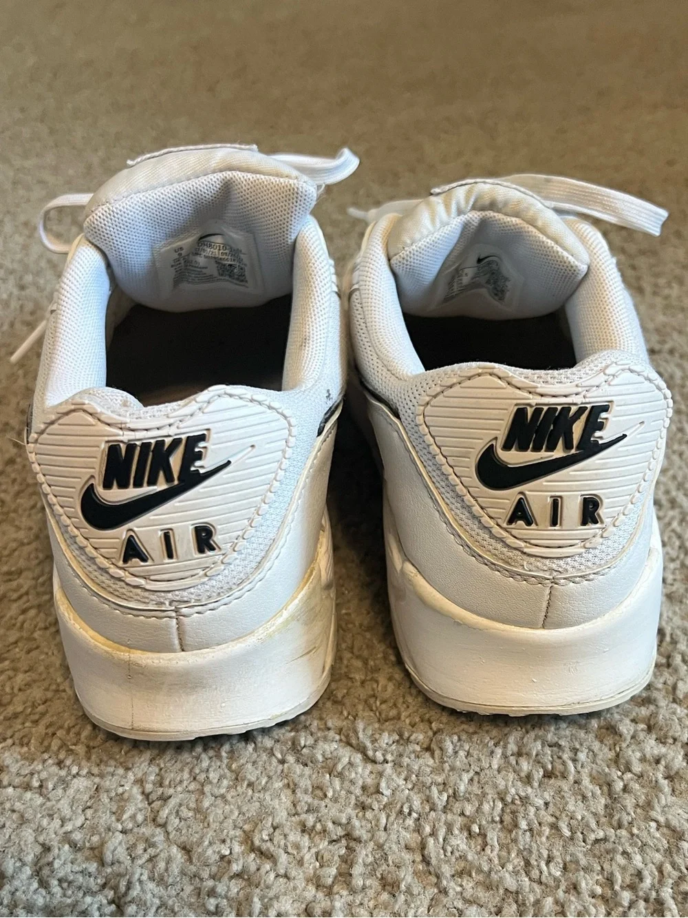Nike White and Black Air Max Sneakers